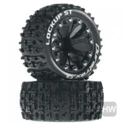Duratrax Lockup ST 2.8 Mtd 12mm OS Black Pr