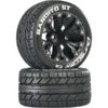 Duratrax Bandito ST 2.8 Mounted 1/2" Offset C2 Tires (Black, 2pcs) -Duratrax Store DTXC3544