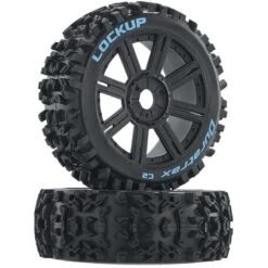 DURATRAX DTXC3616 Lockup 1/8 C2 Mounted Buggy Spoke Tires, Black (2)
