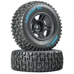 Duratrax Lockup SC Tire C2 Mounted Black Slash Front (2)