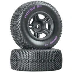 Duratrax Posse SC Tire C2 Mntd Blk Slash Blitz SCRT10 (2)